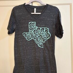 Bella Canvas Black Tee with Mint Graphic